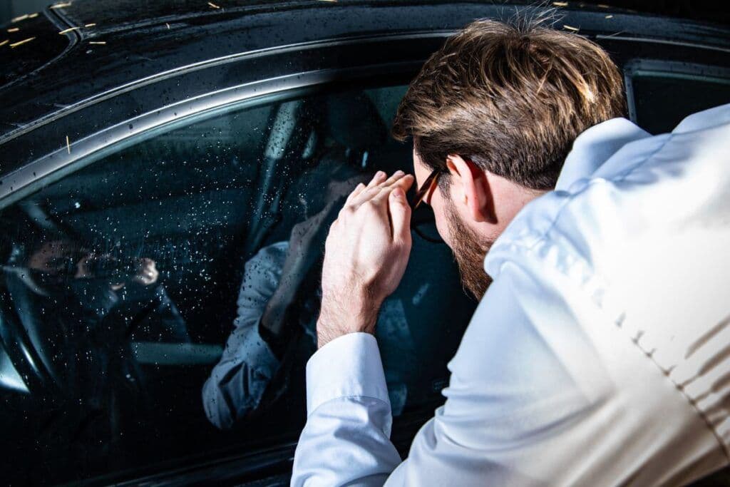 Car locksmith unlocking vehicle in Charleston, SC