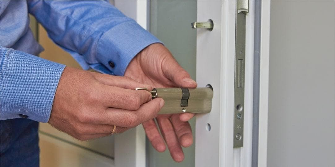 High-security lock installed on a residential door in Charleston, SC